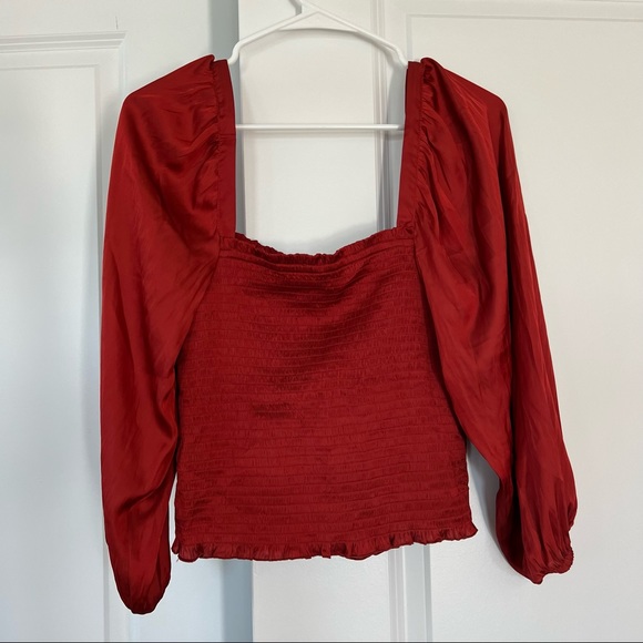 MOVING SALE! J.Crew square neck peasant blouse NWT - Picture 2 of 4